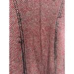 Hinge  Jacket Women's Medium Tweed Wool Blend Bohemian Cottagecore Red Gray Photo 5