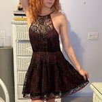 Free People party dress mini red lace size 4 Photo 2