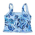 ANDIE NWT  Swim The Siren Athletic Cropped Tankini Top L Bluf Blue Floral #3113 Photo 10