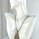 Lia Sophia NEW  Curlique Modernist Silver Pendant Chain Necklace Photo 0
