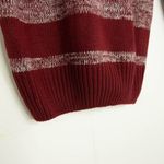Eddie Bauer NWOT  Turtleneck Striped cotton blend Sweater, Burgundy S‎ Photo 4