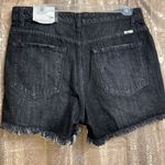 KanCan USA KanCan Wayne black raw hem high rise distressed shorts 11/29 NWT Photo 9