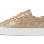 J/SLIDES NYC J/Slides Gold Metallic Leather Sneakers in Liberty Photo 2