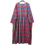 Plaid Buffalo Maxi Flannel Granny Cottage Pearl Snap Electric VTG Y2K Dress 1X Red Photo 2