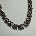 Loft Pink Clear & AB Aurora Borealis Rhinestone Gold Tone Necklace Photo 4