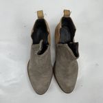 Anthropologie Anthro Diba True Sz 6.5 Stop By Bootie Beige Brown Suede Leather Colorblock Boot Photo 5