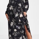Mango  Elegant Black Floral Maxi Dress Photo 0