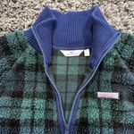 Vineyard Vines Blackwatch Sherpa Half Zip Pullover in Blue/Green, Size L Photo 2