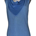 Etcetera ‎ sleeveless blue drape neck blouse medium Photo 0