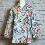 Chico's Wrinkle Resistant Paisley Button Front Shirt Size 3 (XL/16) Photo 0