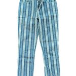 7 For All Mankind Blue and White Striped Jeans Photo 0
