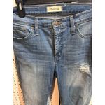 Madewell 9" High Rise Skinny Jeans Distressed Ripped Raw Hem Denim Size 29 Photo 2