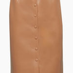 Wilfred Aritzia vegan leather tan pencil skirt Photo 0