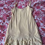 Edikted Yellow  Dress Ruffle Mini Pointelle Photo 0