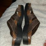 White Mountain Brown Leather Mules for Women Photo 2