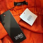 Burnt Orange Paper Bag High Waisted Cotton Linen Blend Shorts Size M Photo 3