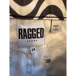The Ragged Priest Wide Leg Dad Fit Black White Wave Print Jeans Size 24 Photo 6