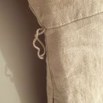 Quince Linen Button Front Midi Dress Natural Beige Short Sleeve Collared Size M Photo 2