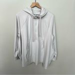 Athleta Glacier Hankerchief Poncho Abalone Gray Medium Hoodie Sweatshirt Jacket Photo 3