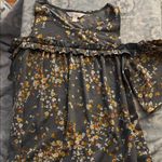 LC Lauren Conrad  Gray and Yellow Floral Dress Photo 0