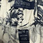 Beau Dawson Blue White Floral Linen Blend Wide Leg Tie Front Pants size M 8 Photo 6