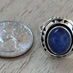 NEW Natural Blue Tanzanite 925 Sterling Silver Oval Ring Size 7 Photo 6