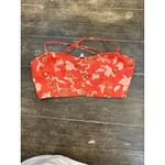 ALC Frank Alc Arit Floral Ruched Cotton crop top Size 14 Floral Tropical Smocked Resort Photo 2