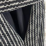 MNG Black White Textured Knit Belted Wide Leg Jumpsuit XS V Photo 15