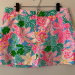 Lilly Pulitzer Colette Skort Colorful Floral Mini Bright Preppy Women's size 12 Photo 0