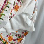 Anthropologie Figueroa & Flowers White Embroidered Long Sleeve Peasant Boho Blouse Top S Photo 4