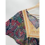 Flying Tomato Dress Women MEDIUM Multi-Color Printed Short Sleeve Tunic Mini Photo 3