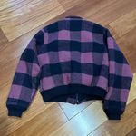 Woolrich  Vintage Wool Jacket Plaid  Zip Up Women’s Made In USA Bomber Style Sz M Photo 3