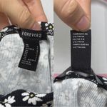 Forever 21 Black & White Daisy Print Floral Tube Top Photo 2