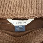 American Eagle NEW  Stretch High-Waisted Ribbed Knit Midi Skirt Brown sz Large Photo 6