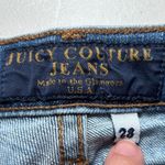 Juicy Couture  Blue Flare Denim Jeans 28‎ Cut 611603 Style 20159 ZB Distressed Photo 4