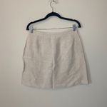 Club Monaco  Cream Ivory Linen Front Wrap Skirt Sz 10 Photo 2