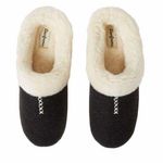 Dearfoams Black Gray Charcoal House Fur Lined Slippers Size 5/6 NEW Photo 0