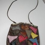 Vintage Original by Caprice Snake Print Patchwork Shoulder Bag USA Made Hippie Brown Photo 0