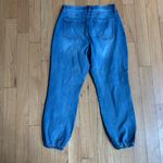 REWASH  High Rise Distressed Medium Wash Cargo Joggers Photo 1