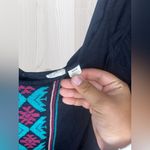 Roxy  Women’s Embroidered Boho Sunset City 2 Black Mini Dress with Bell Sleeves Photo 7