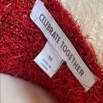 Ugly Christmas sweater Cardigan with Candy Cane Design oversized be the present! Red Size M Photo 2