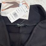 Naked Wardrobe V-Cut Mini Skirt Ribbed Black Size Medium Bodycon Photo 4