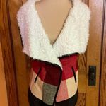 Me Jane Sherpa plaid cardigan vest Photo 3