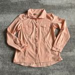 Duluth Trading Shirt Womens Large Sol Survivor Sun Protection Jac Peach Orange Photo 0