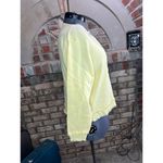 Christopher & Banks cardigan sweater ruffle hem heart button yellow Photo 5