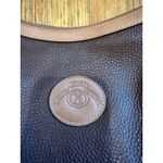 Ghurka Shoulder Bag Womens Brown Leather Pebbled Purse Brass Hardware Handbag Photo 1