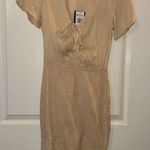 Roxy  Tan Midi Dress with Tie Front Photo 0