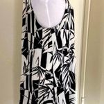 BCBG MaxAzria Halter Mini Dress Black and White Bamboo Floral Abstract SZ S Photo 3