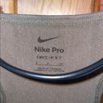 Nike Olive Green Sports Tank Womens- Pro Graphic Cropped Athletic Training Tank Photo 4
