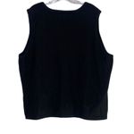 Lane Bryant  Sleeveless Beaded Shimmery Blouse Lightweight Stretch 26 / 28 Black Photo 9